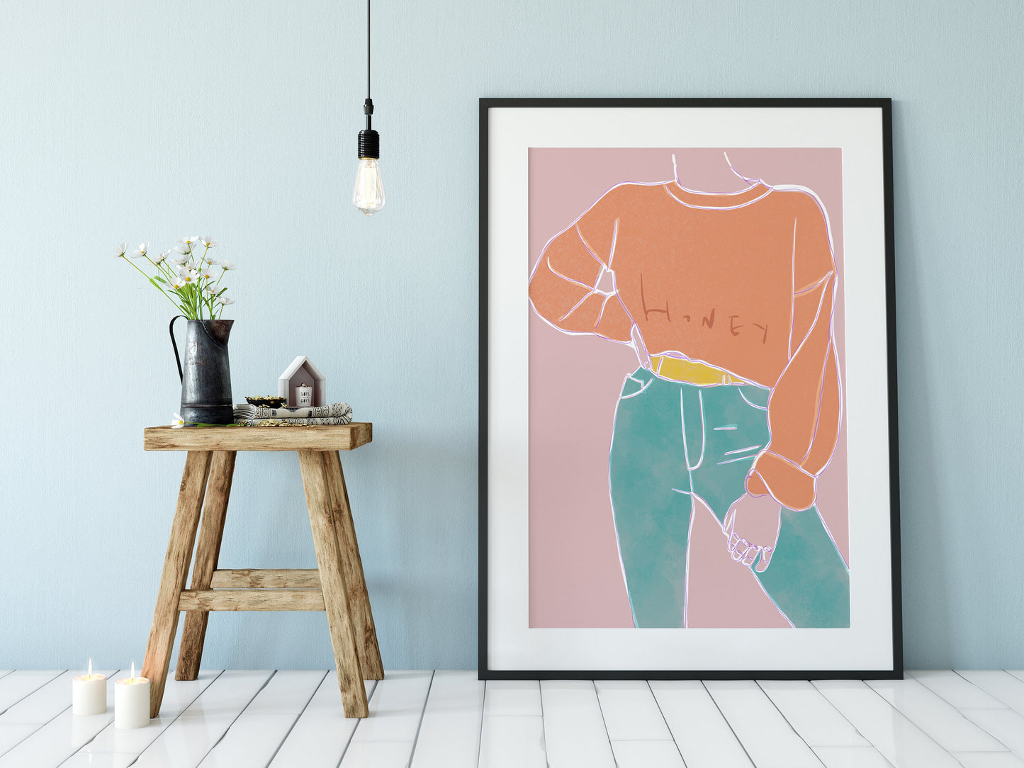 Figurative Retro Print