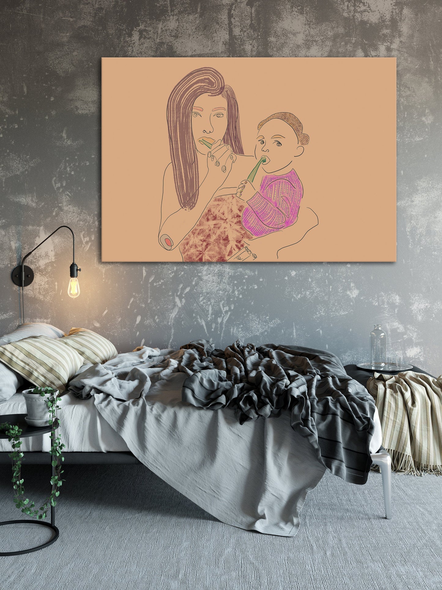 Figurative Retro Print