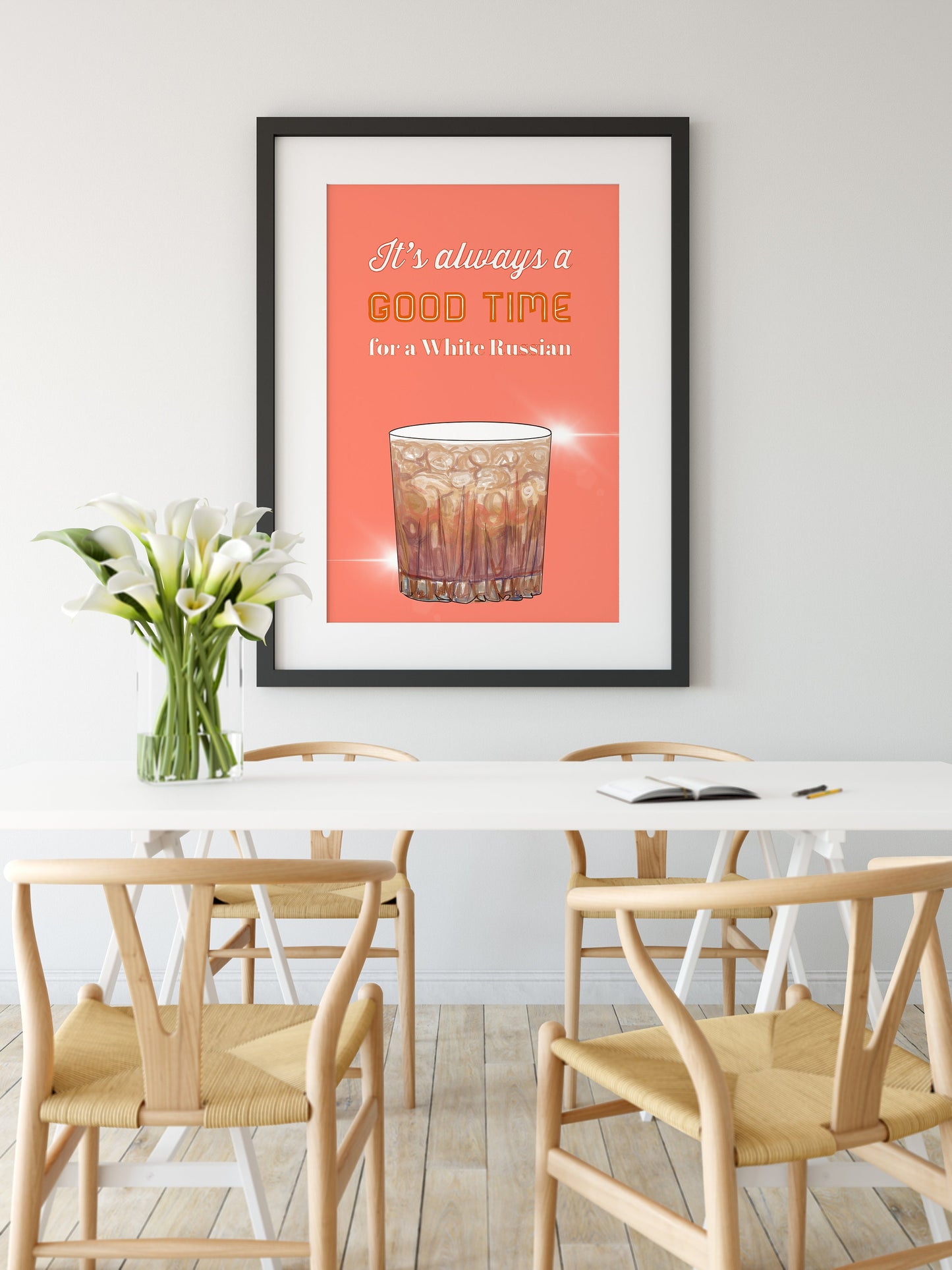Cocktail Print, White Russian
