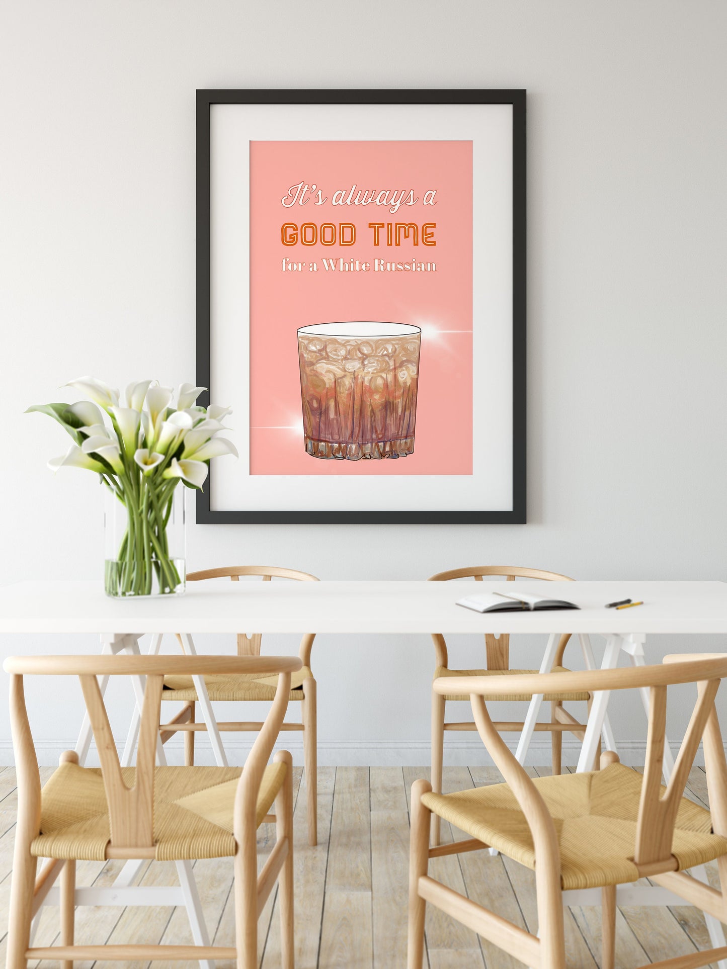 Cocktail Print, White Russian