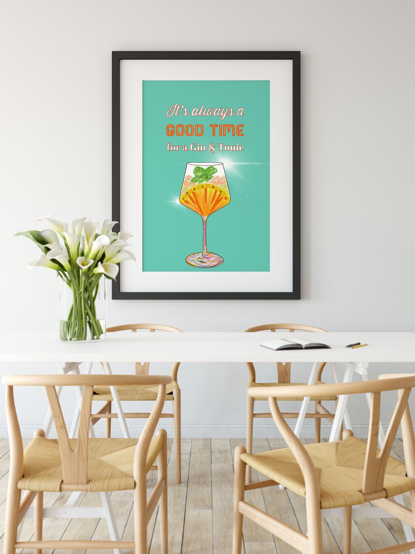 Cocktail Print, Gin and Tonic