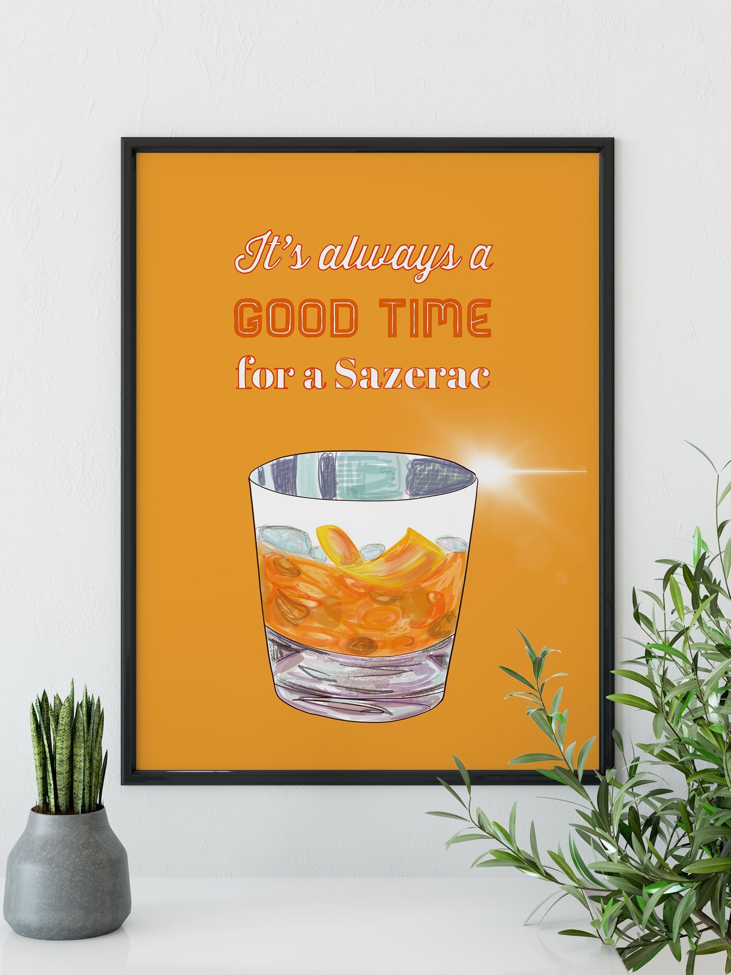 Cocktail Print, Sazerac