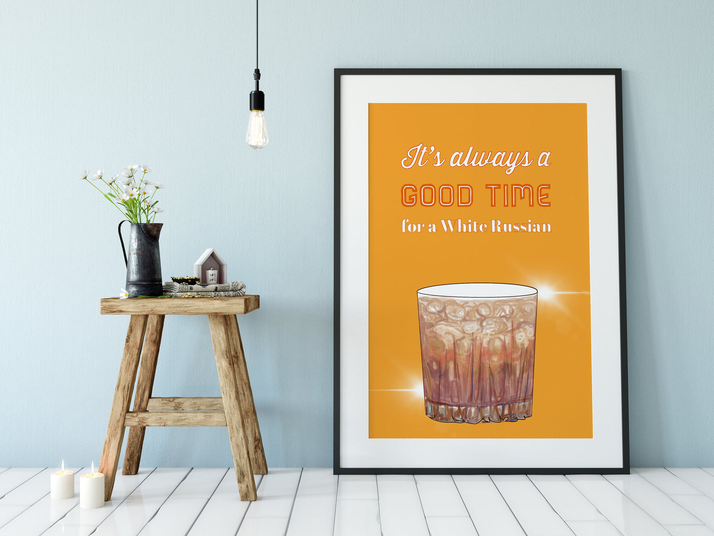 Cocktail Print, White Russian