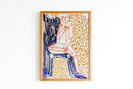 Red on chair