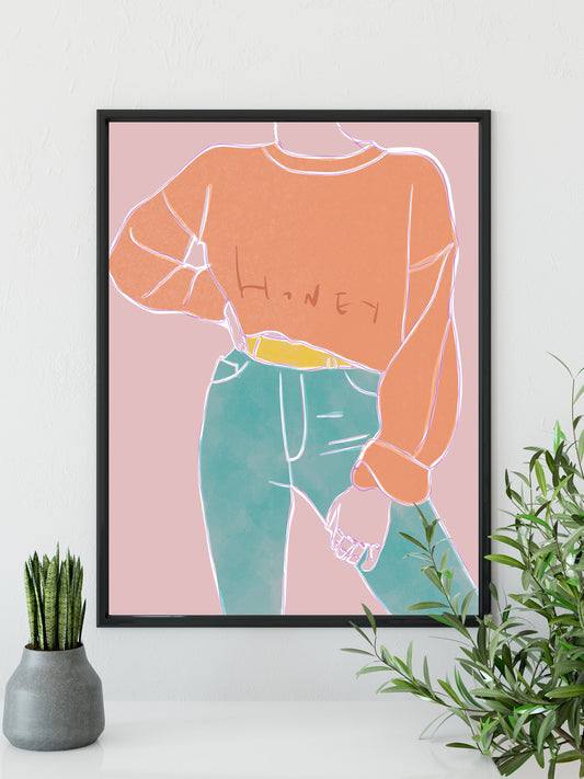 Figurative Retro Print