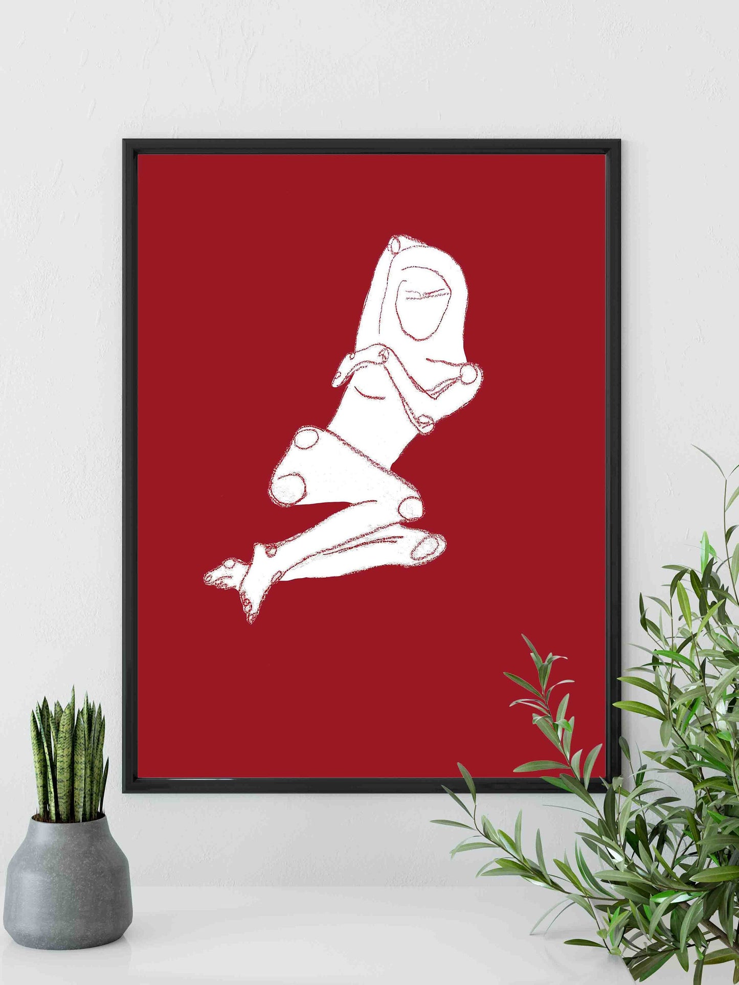 Red Bold Print