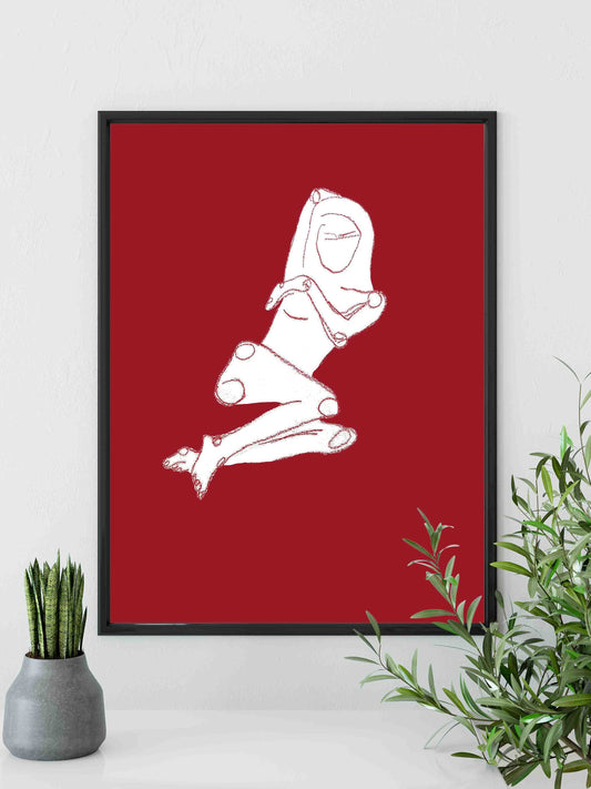 Red Bold Print