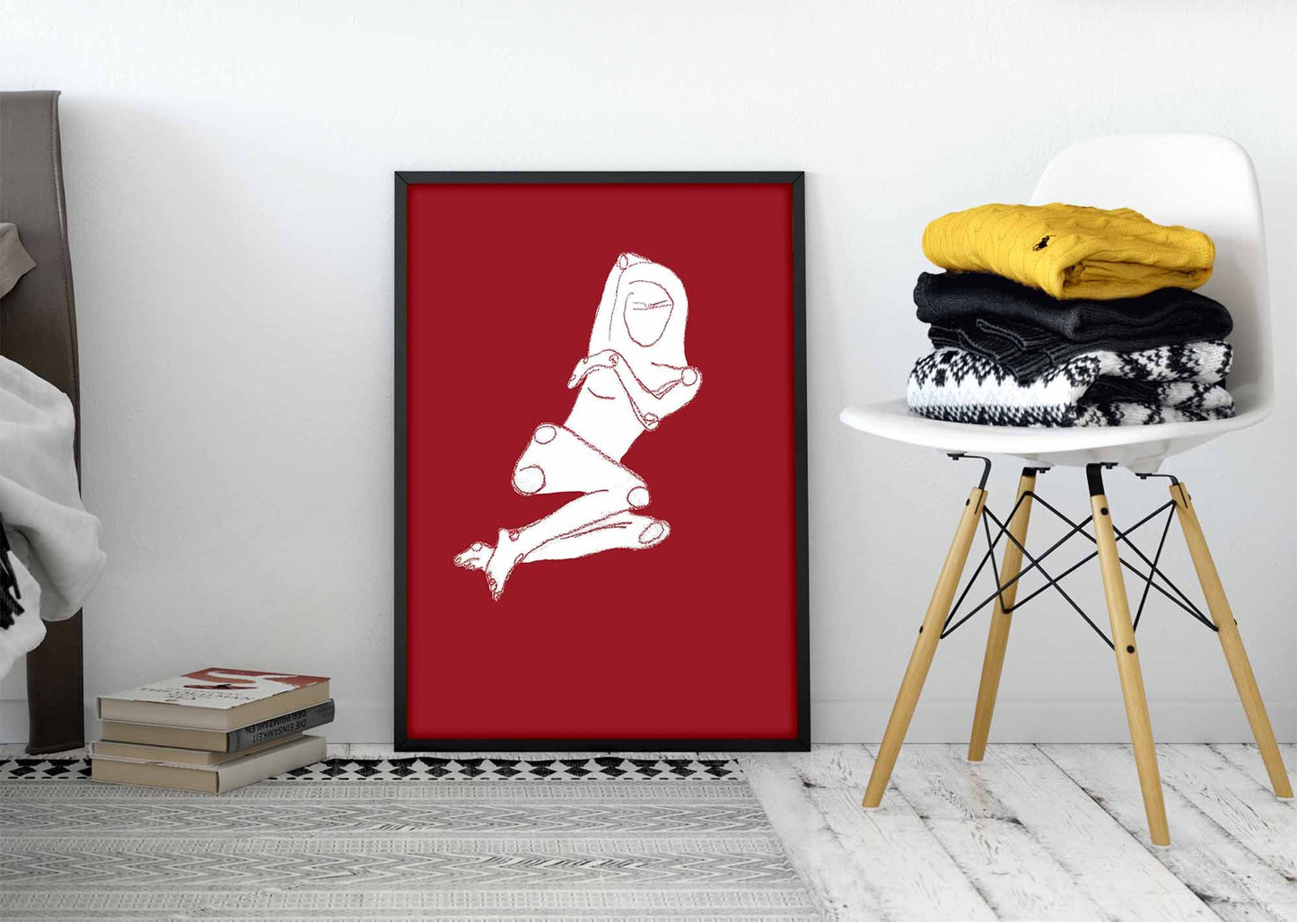 Red Bold Print