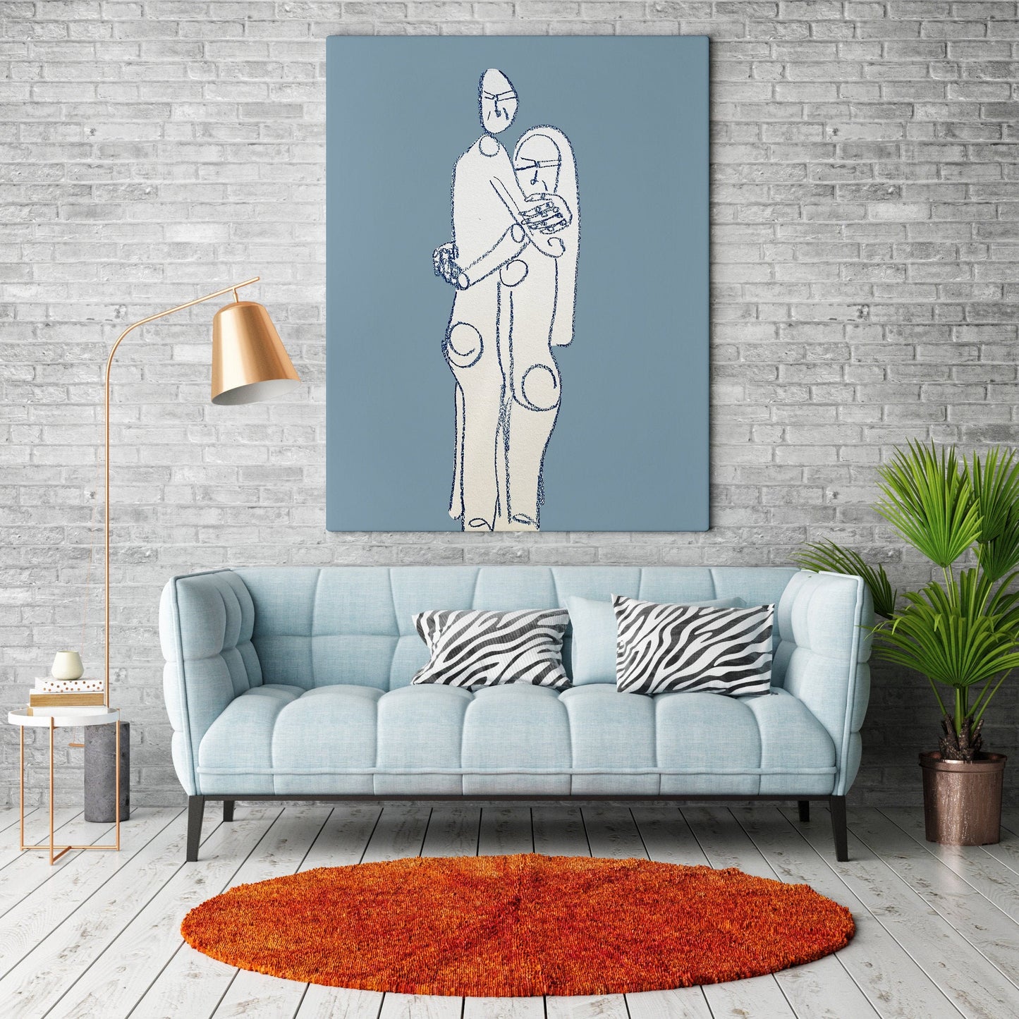 Figurative Blue Print