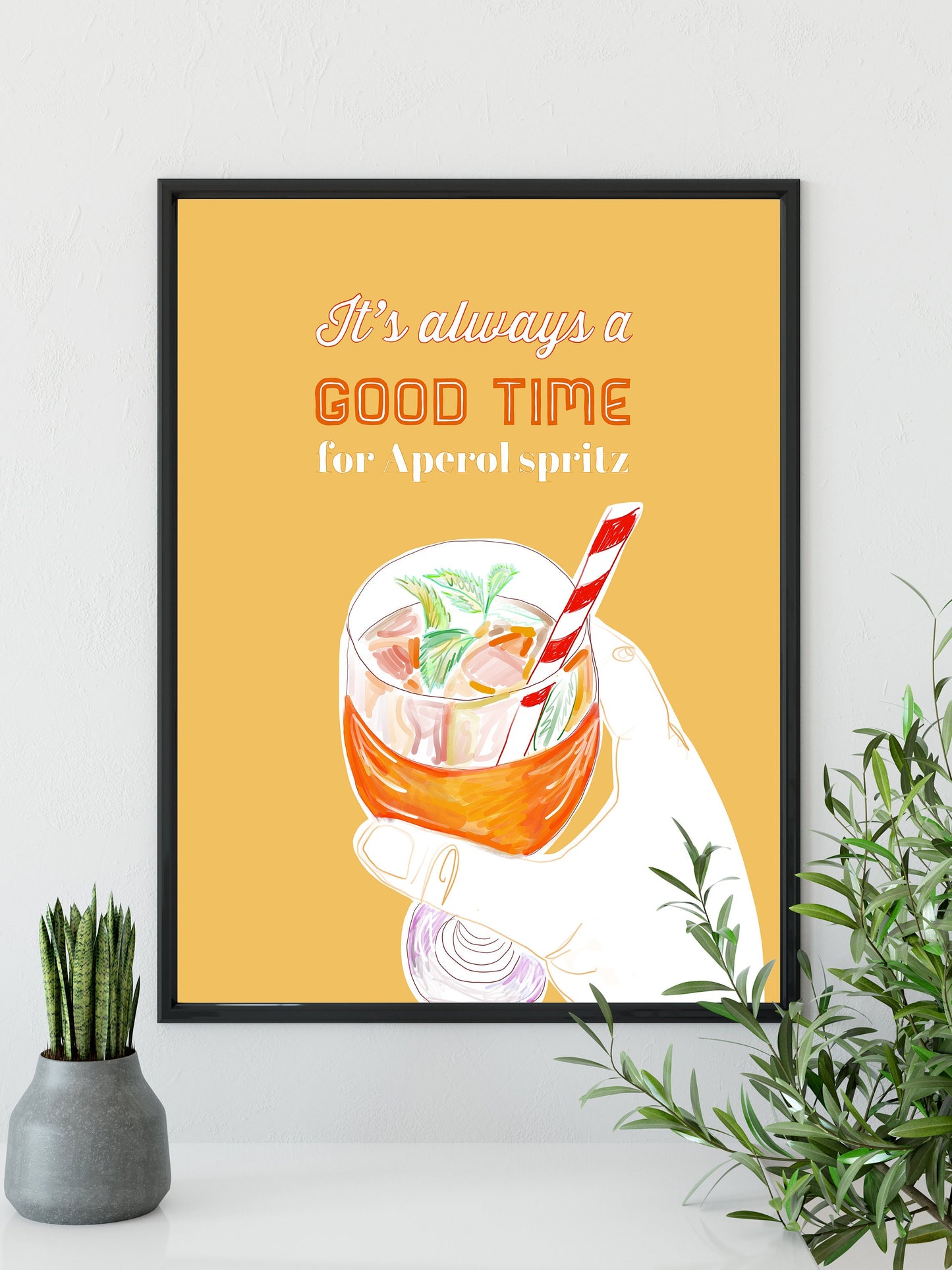 Cocktail Print, Aperol Spritz