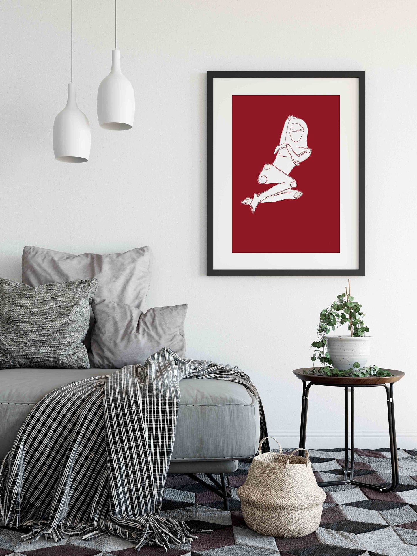 Red Bold Print