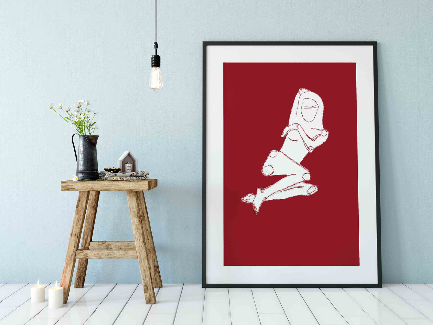 Red Bold Print