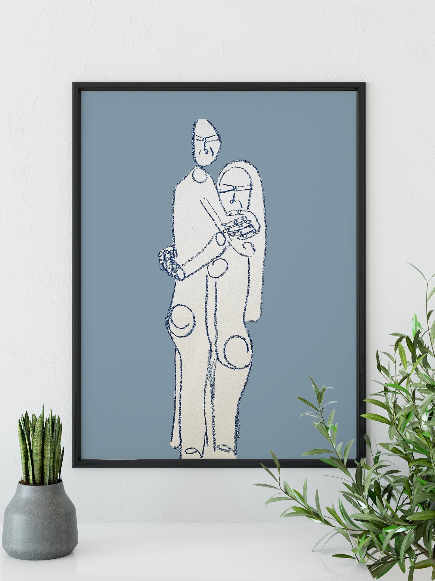 Figurative Blue Print