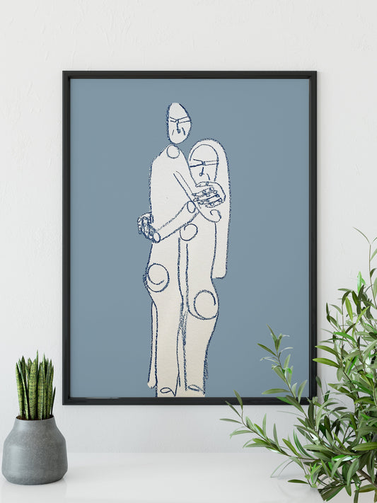 Figurative Blue Print