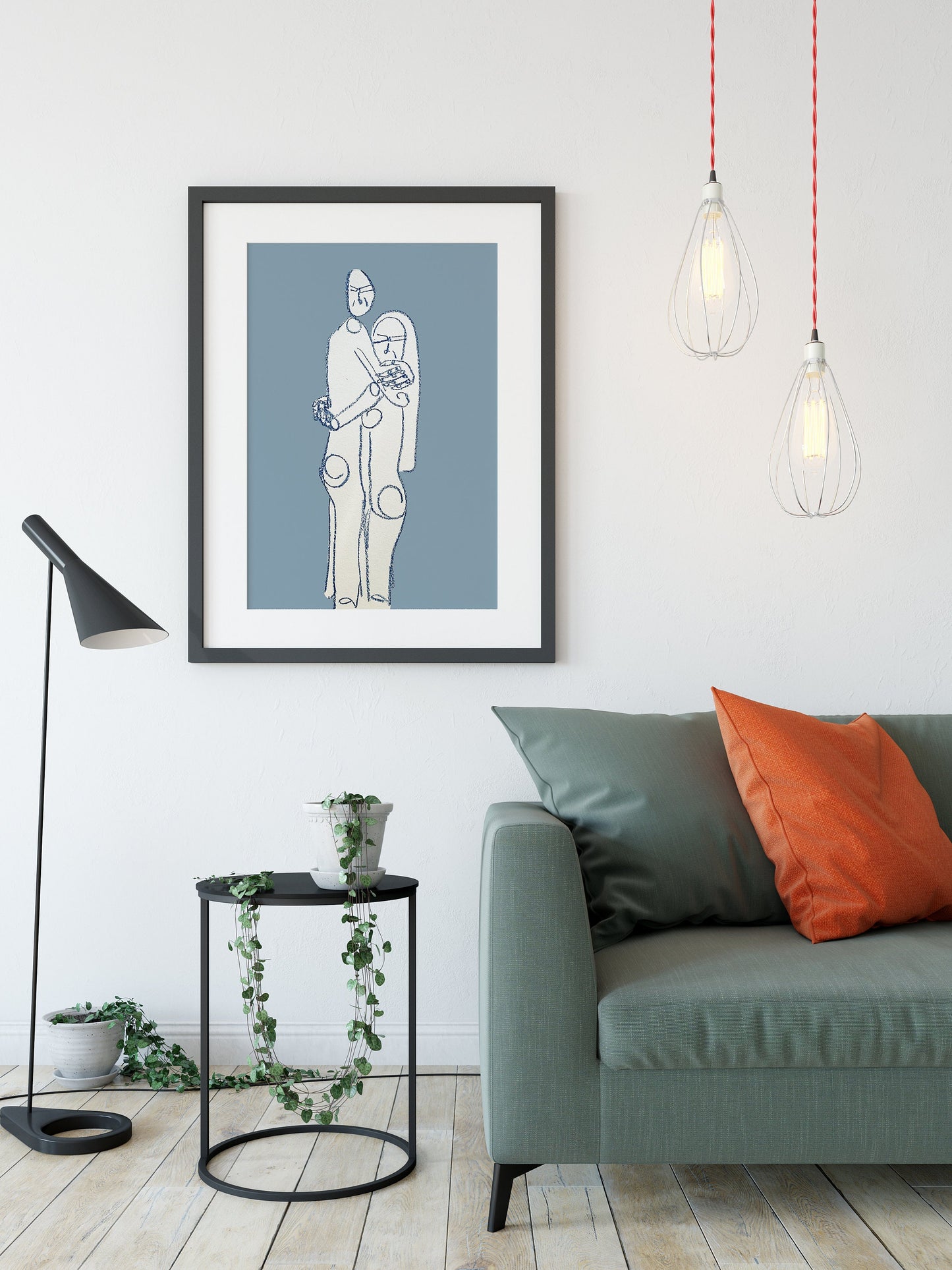 Figurative Blue Print