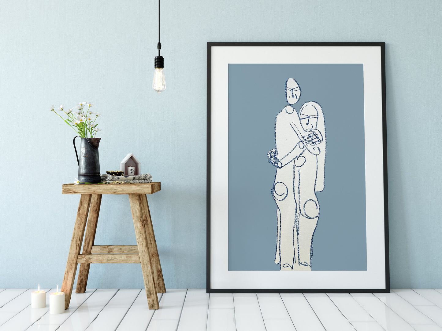 Figurative Blue Print