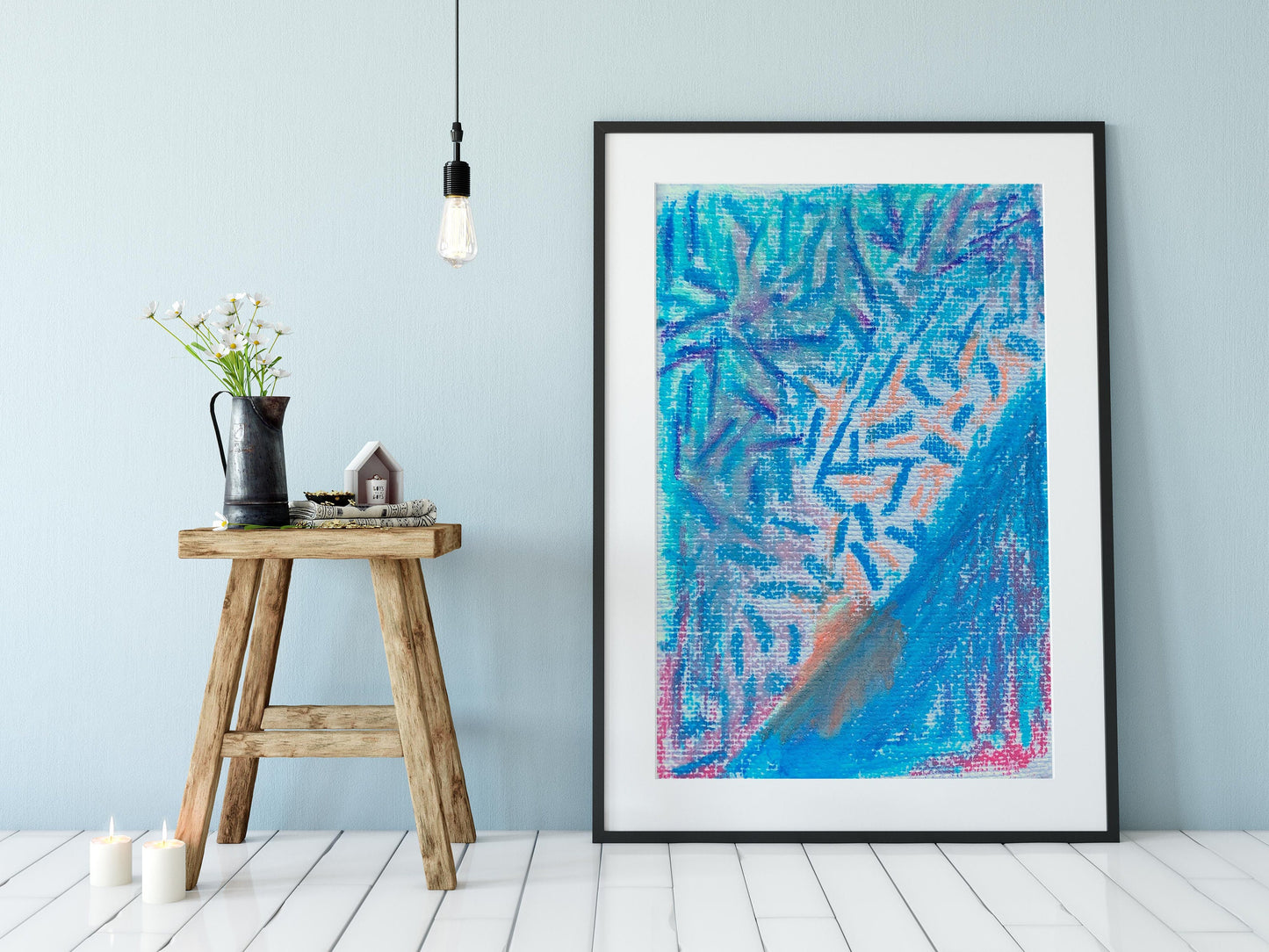Blue Abstract Art Print