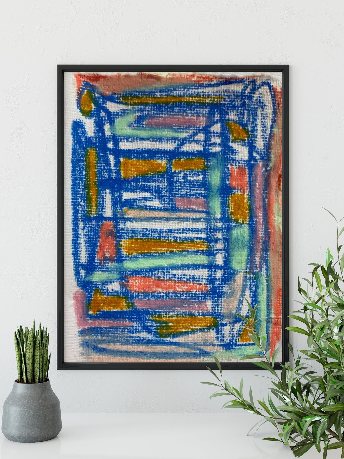 Contemporary Blue Abstract Art Print