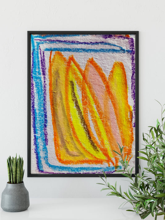 Contemporary Yellow Abstract Art Print