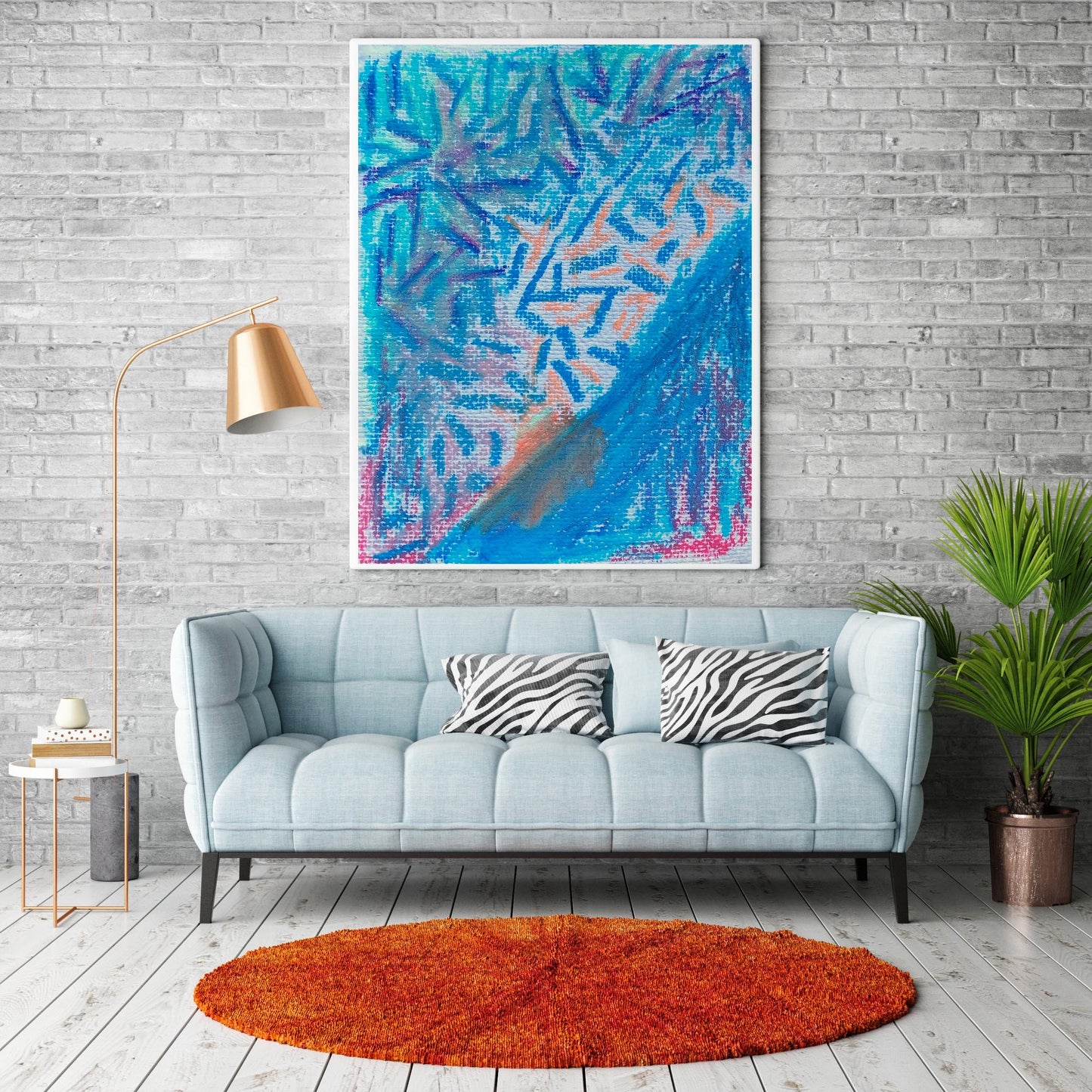 Blue Abstract Art Print