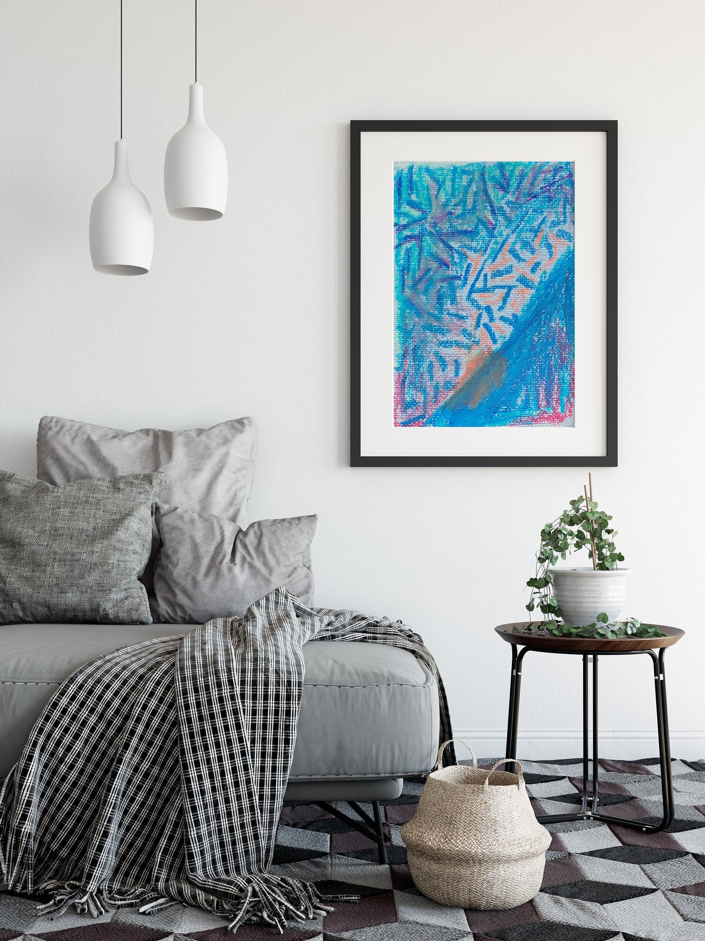 Blue Abstract Art Print