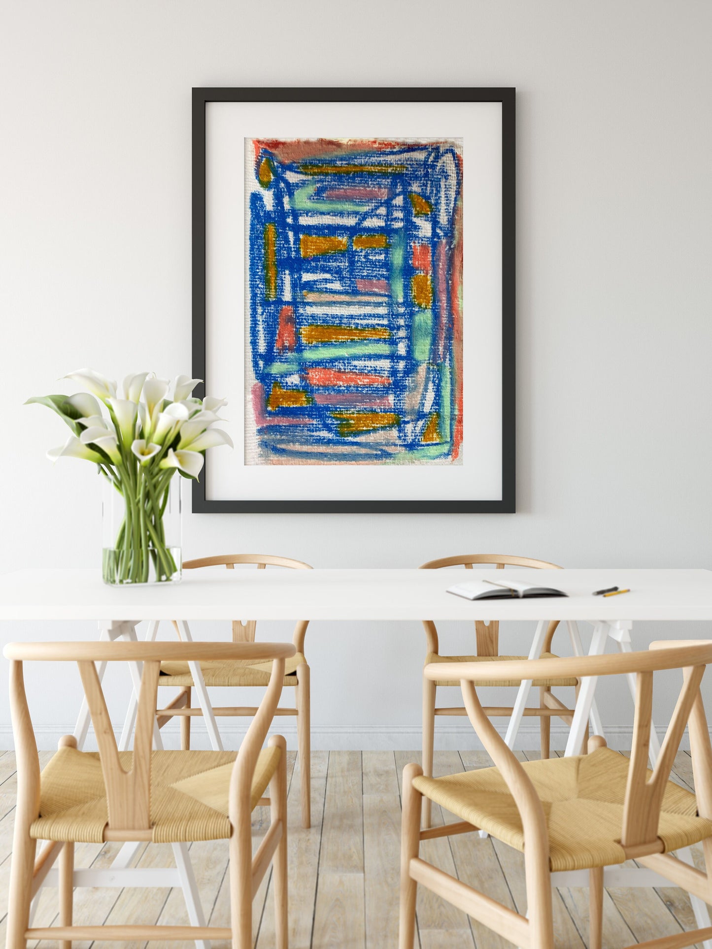 Contemporary Blue Abstract Art Print