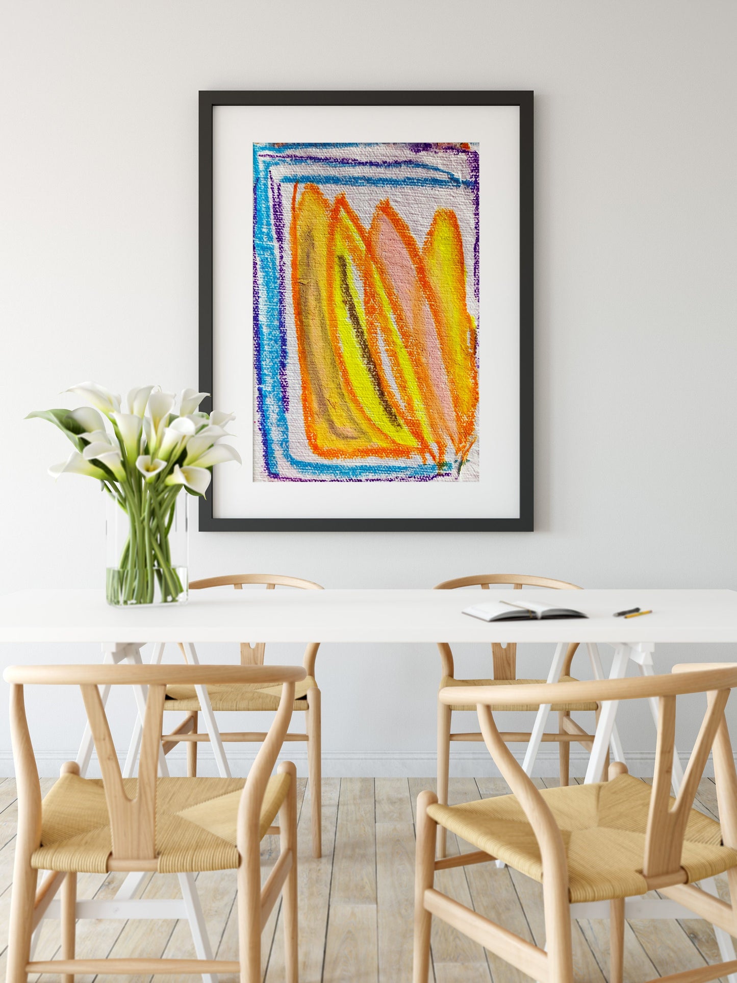 Contemporary Yellow Abstract Art Print
