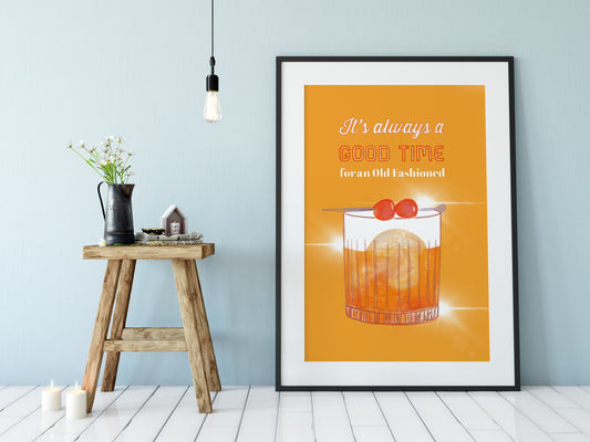 Cocktail Print, Old fashioned