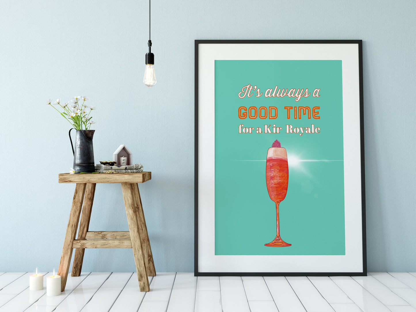 Cocktail Print, Kir Royale
