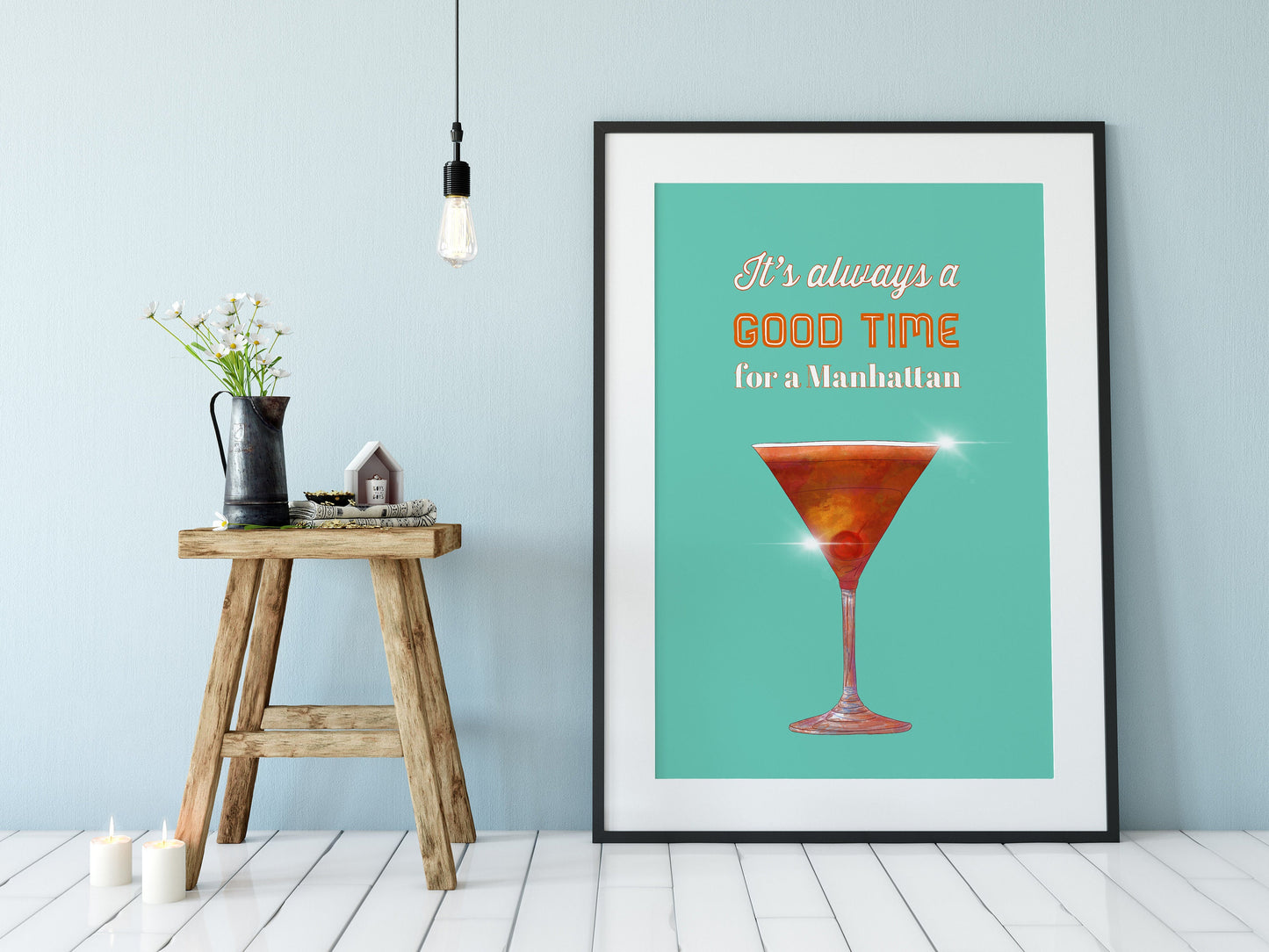 Cocktail Print, Manhattan