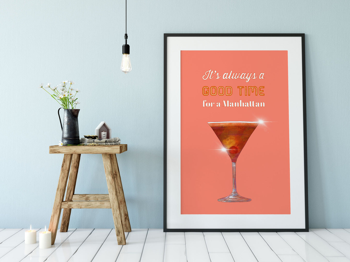 Cocktail Print, Manhattan