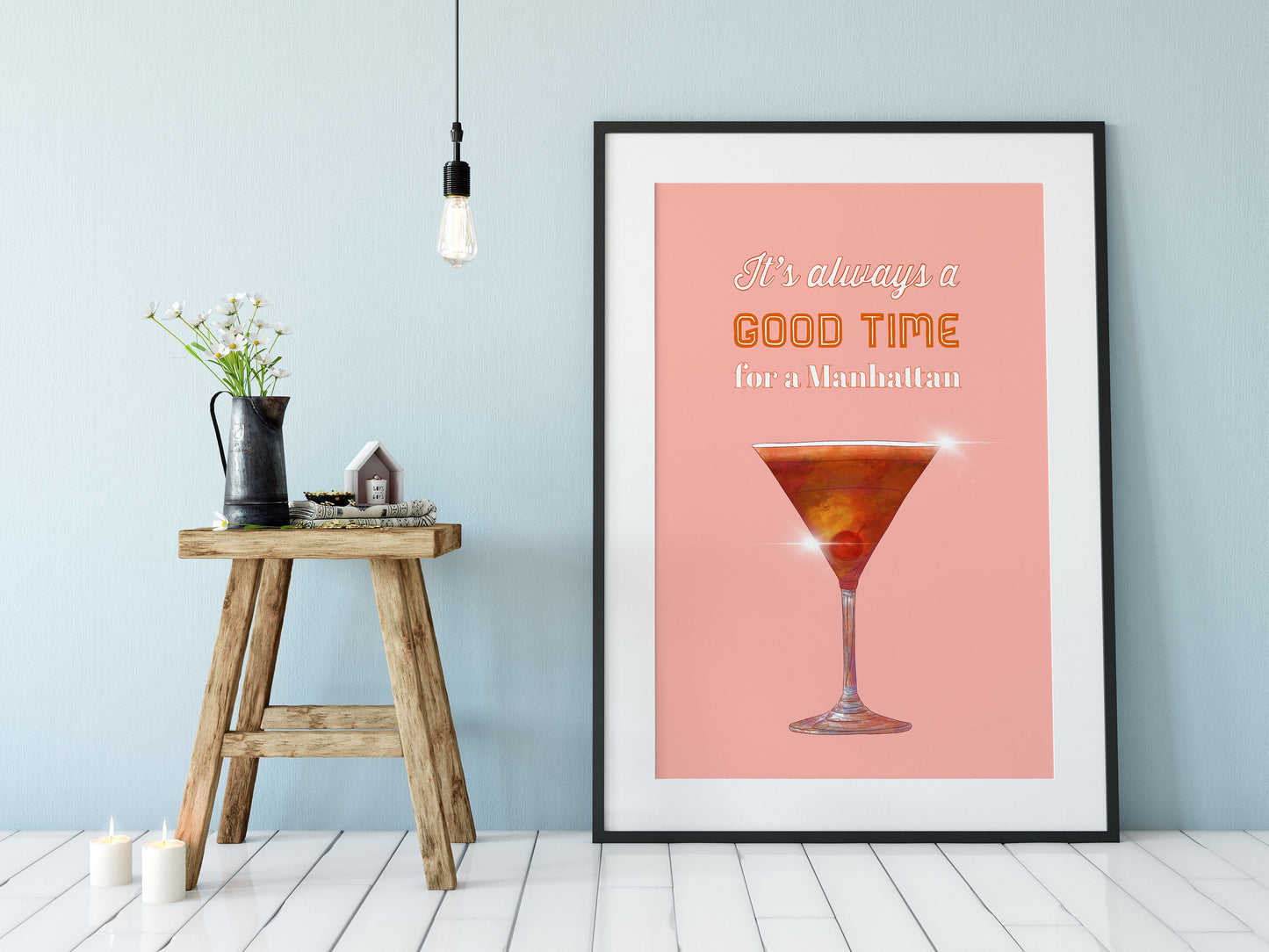 Cocktail Print, Manhattan
