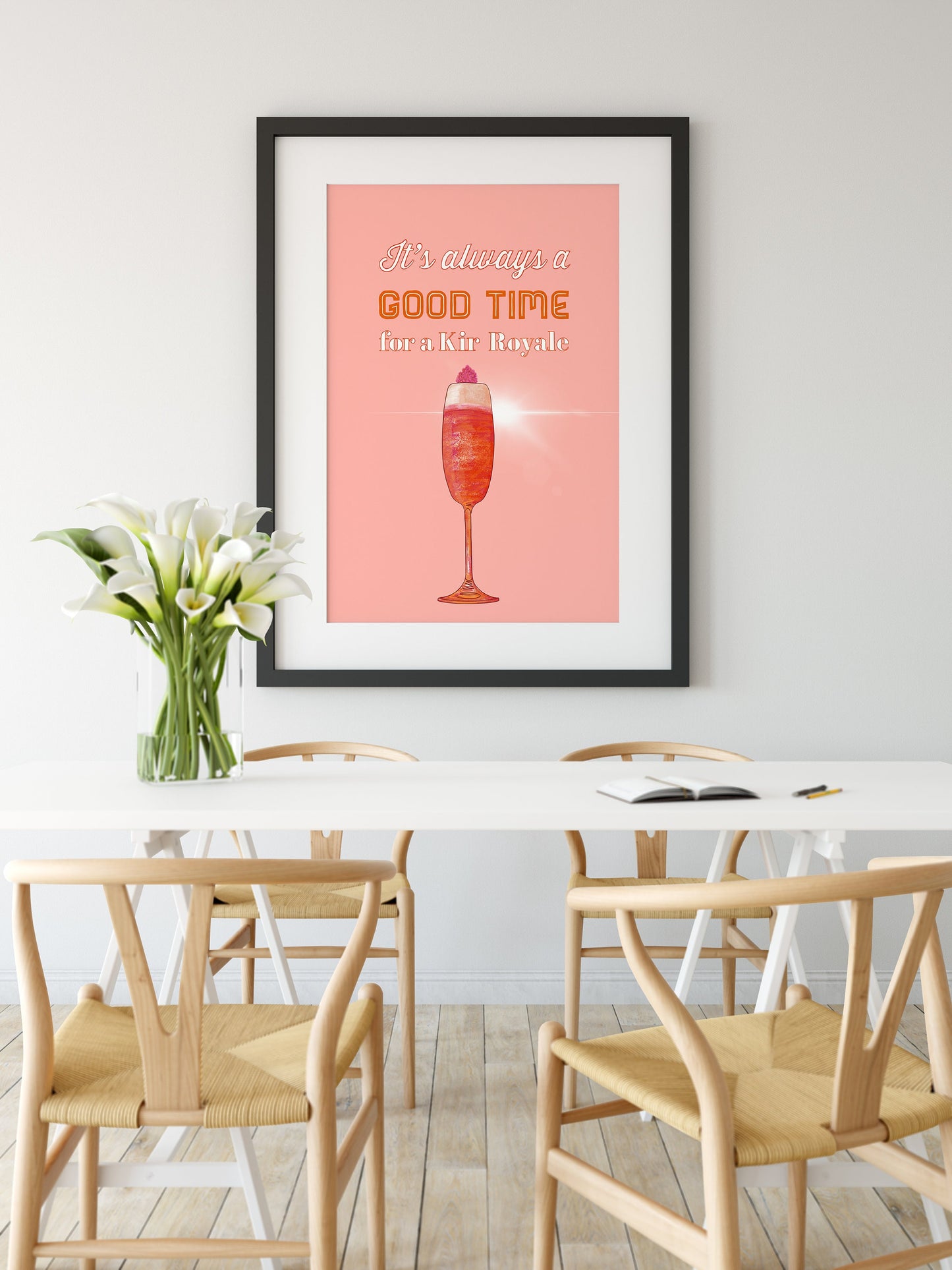 Cocktail Print, Kir Royale