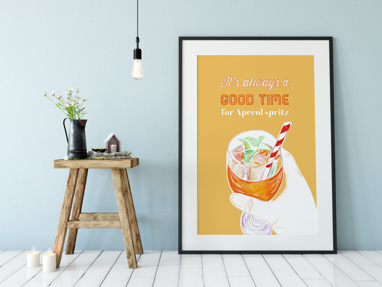 Cocktail Print, Aperol Spritz