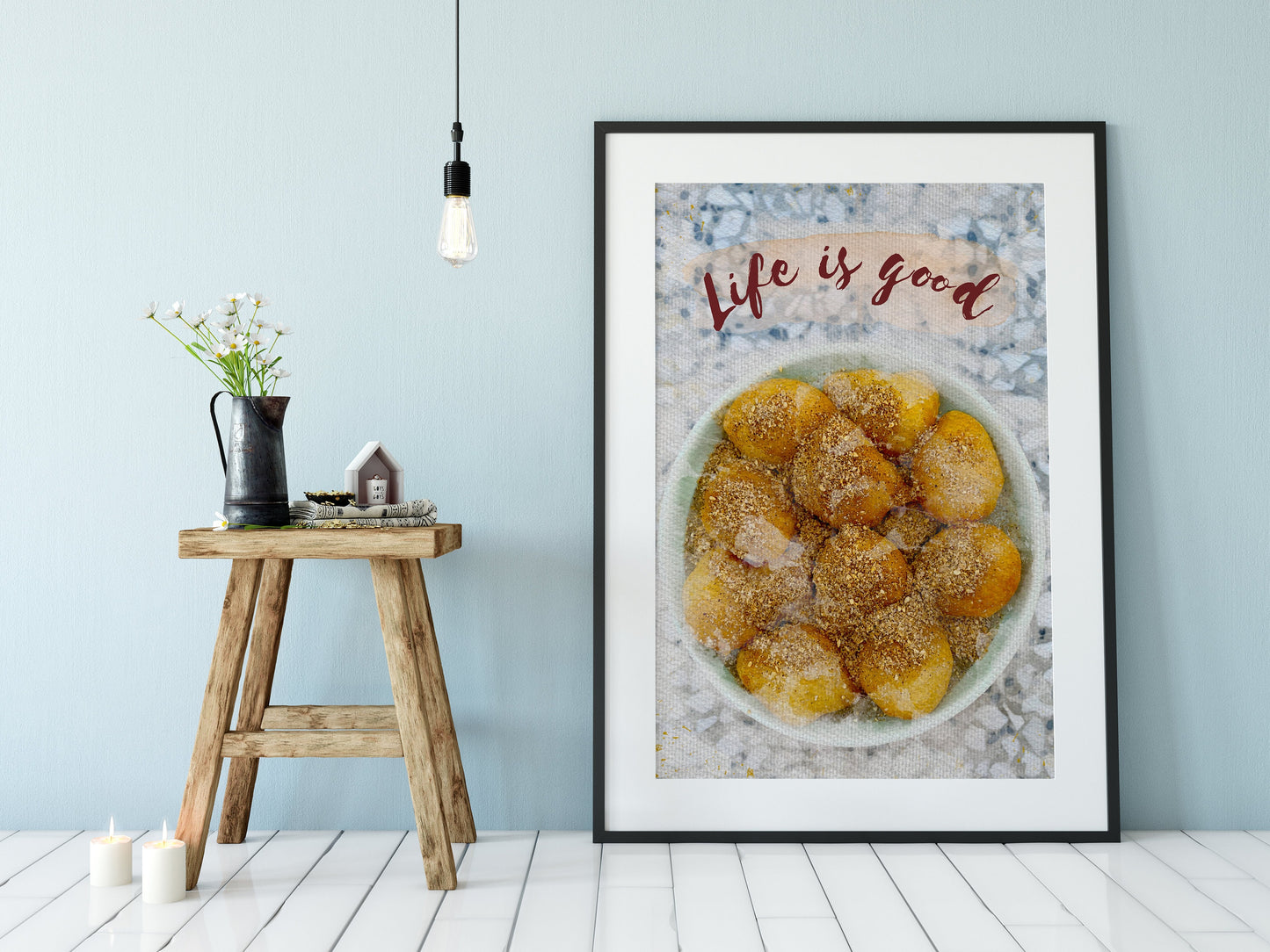 Loukoumades with honey Print