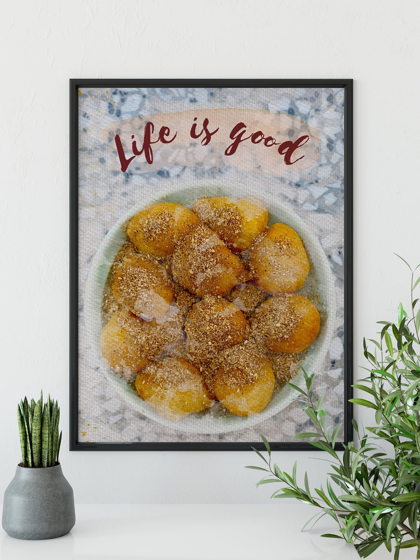 Loukoumades with honey Print
