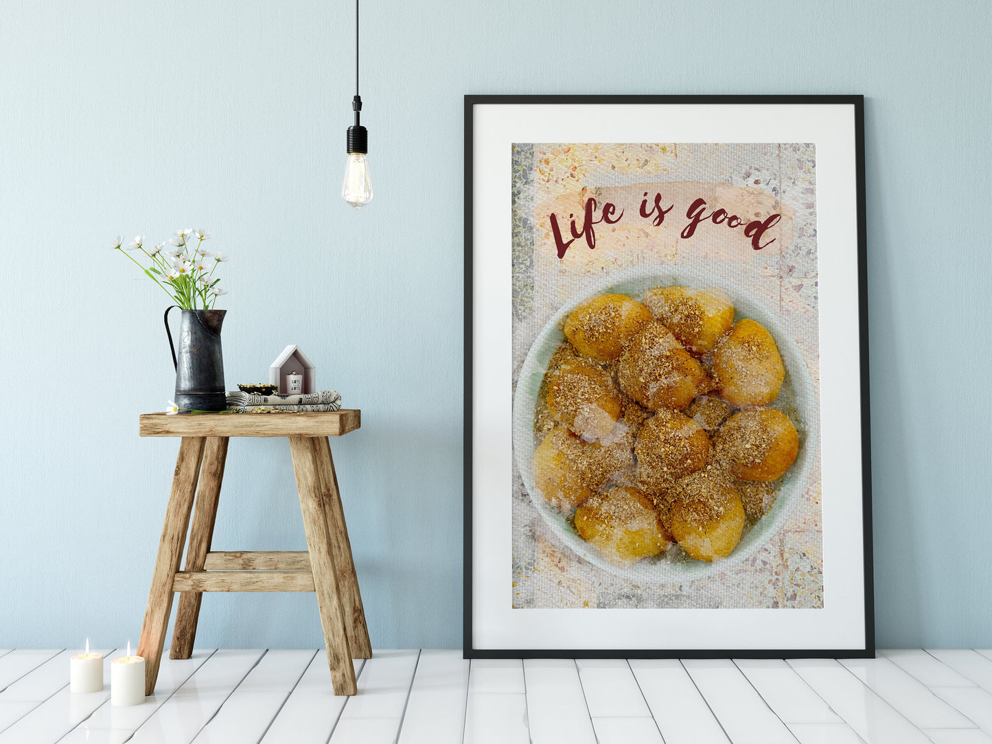 Loukoumades with honey Print